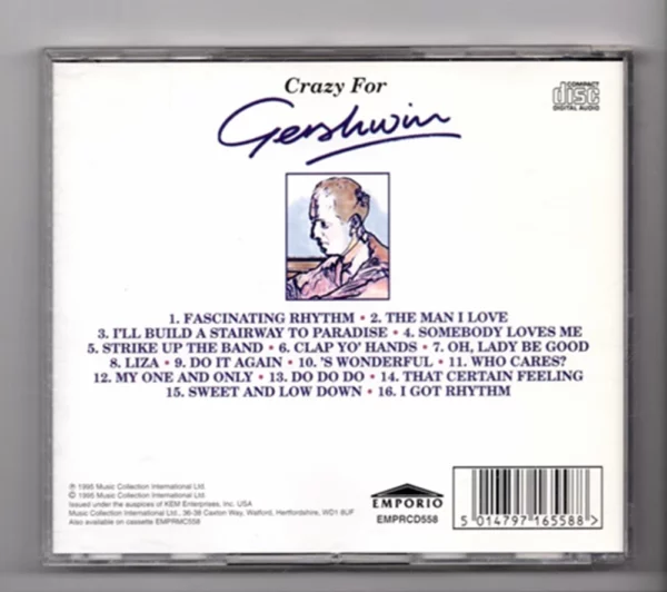 Crazy For Gershwin Clive Lythgoe 1995 CD Top-quality Free UK shipping