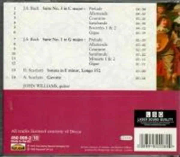 John Williams Plays Bach and Scarlatti John Williams 1993 CD Top-quality