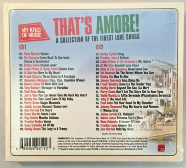 My Kind of Music: That's Amore Various Artists 2020 CD Top-quality