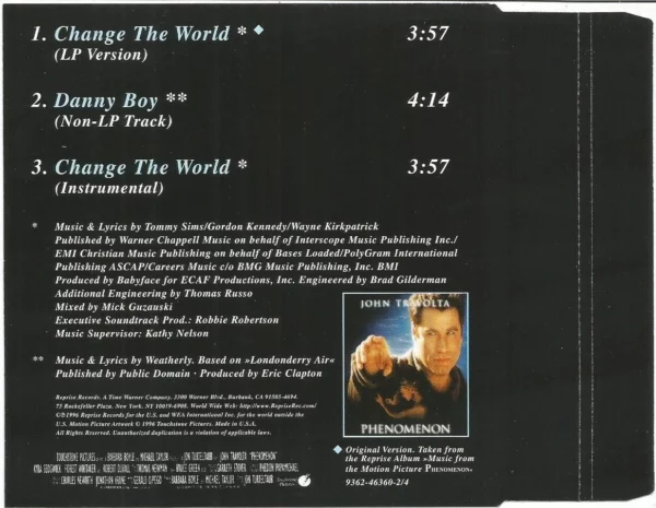 Change the World Eric Clapton 1996 CD Top-quality Free UK shipping