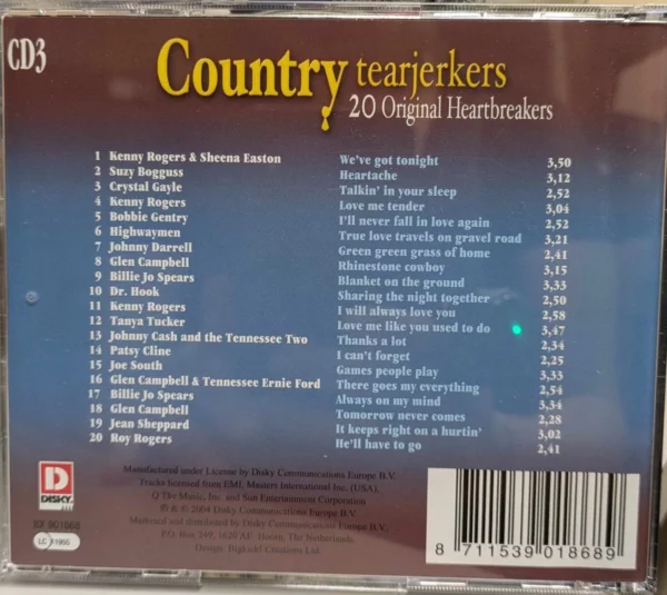 COUNTRY TEARJERKERS Various 2004 CD Top-quality Free UK shipping