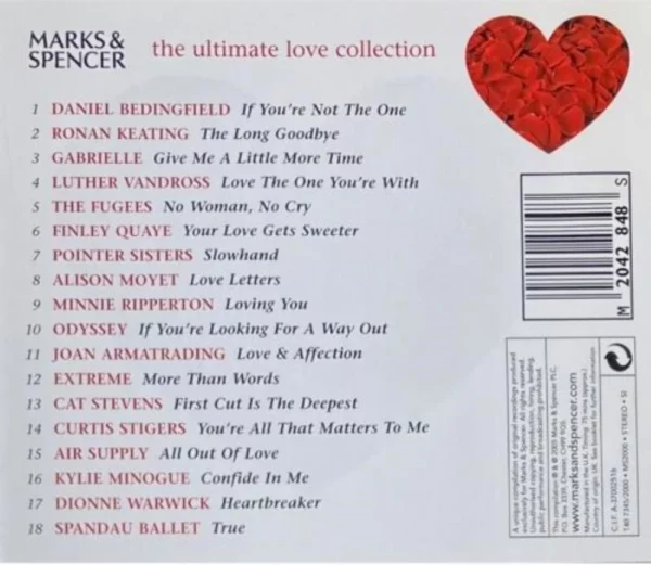 Love Ballads Various Artists 2005 CD Top-quality Free UK shipping