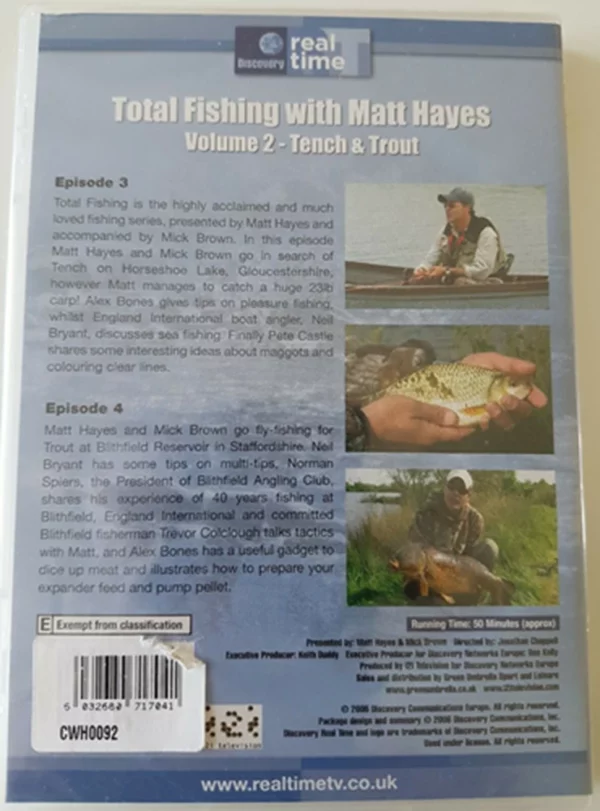 Total Fishing With Matt Hayes Vol 2 - Tench And Trout 2006 DVD Top-quality