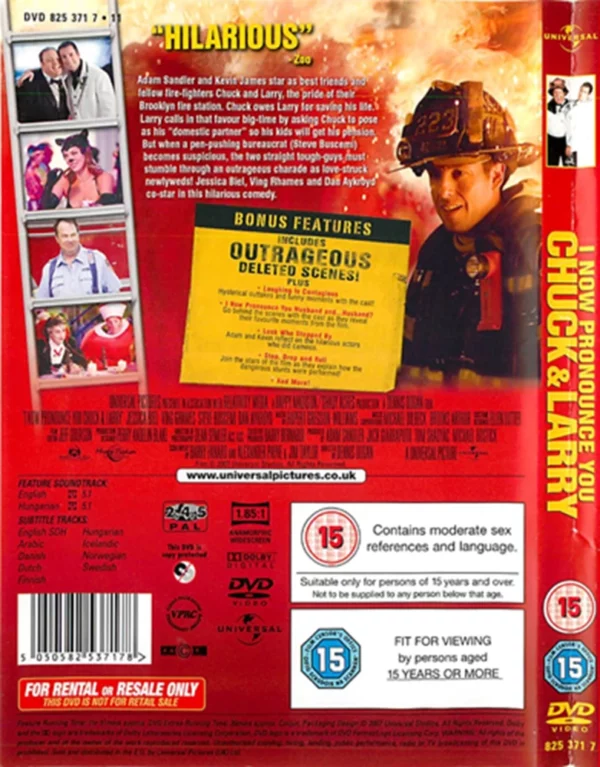 I Now Pronounce You Chuck And Larry Adam Sandler 2008 DVD Top-quality