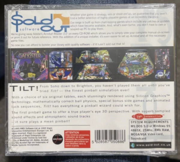 Tilt ! Windows 95 1995 Top-quality Free UK shipping