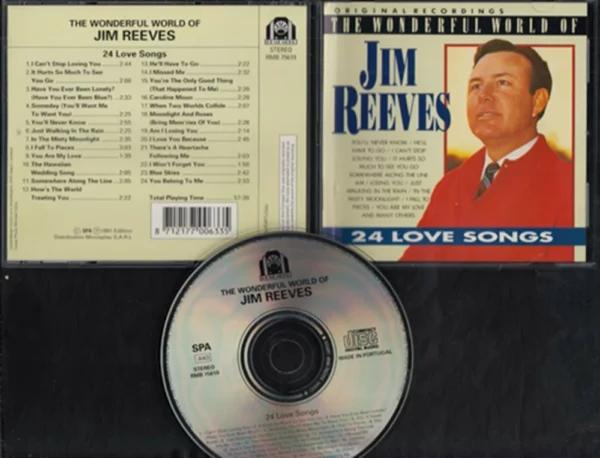 the Wonderful world of-24 love songs jim reeves 1991 CD Top-quality