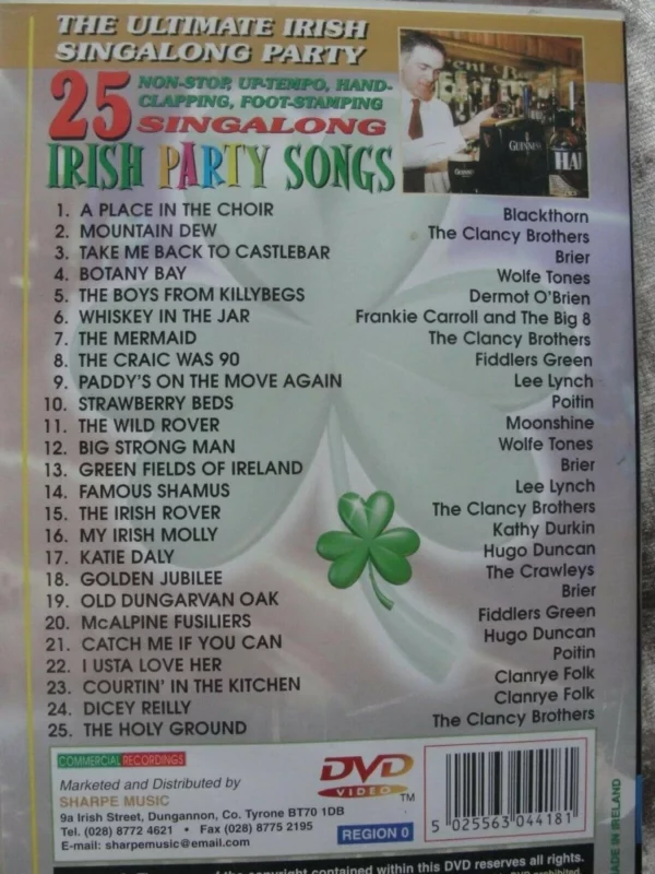 The Ultimate Irish Party Singalong Various DVD Top-quality Free UK shipping