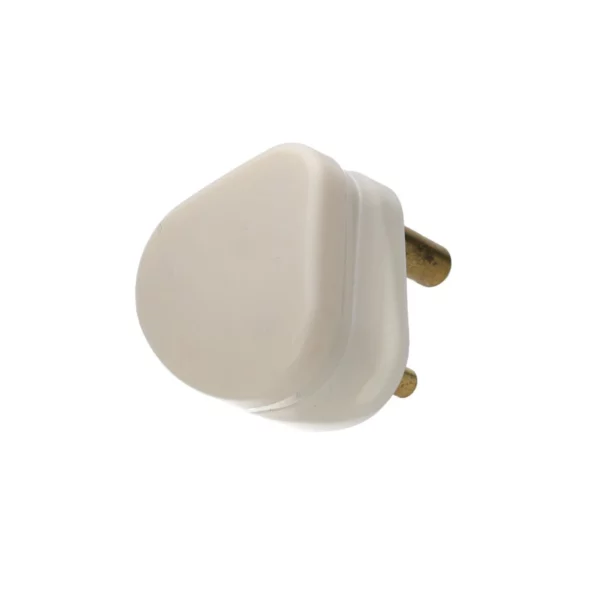 2 Amp mini round pin plug white Top-quality Free UK shipping