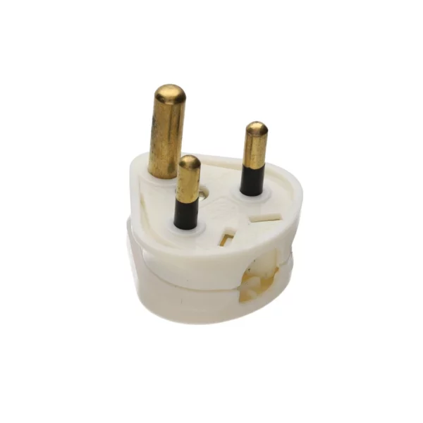 2 Amp mini round pin plug white Top-quality Free UK shipping