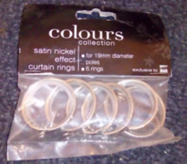 Satin Nickel Effect Curtain Rings Suits 19mm Diameter Pole Top-quality