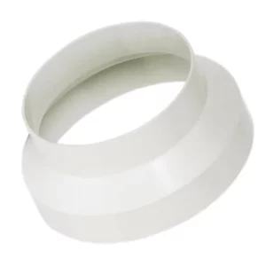 PVC ROUND CENTRAL REDUCING DUCTING ADAPTOR WHITE 100mm Top-quality