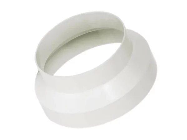 PVC ROUND CENTRAL REDUCING DUCTING ADAPTOR WHITE 100mm Top-quality