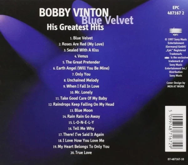 His Greatest Hits Bobby Vinton 1998 CD Top-quality Free UK shipping