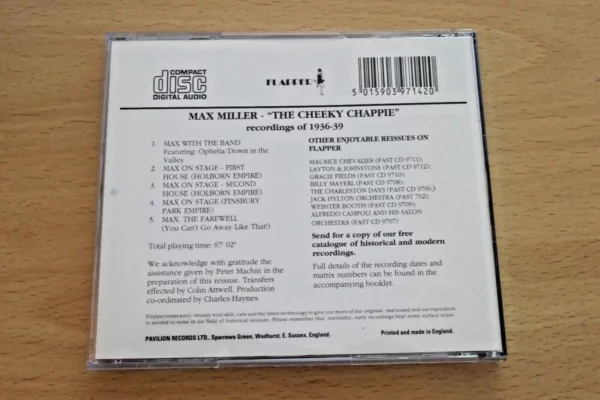 Max Miller Vol.1 Max Miller CD Top-quality Free UK shipping