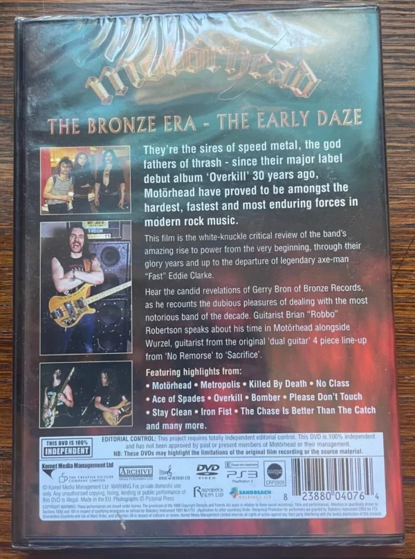 MOTORHEAD: The Bronze Era The Early Daze European New DVD Top-quality