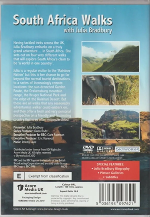 South Africa Walks - With Julia Bradbury Julia Bradbury 2010 DVD Top-quality