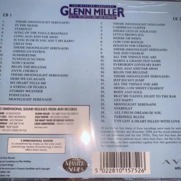 Glenn Miller - Missing Chapters Glenn Miller CD Top-quality Free UK shipping