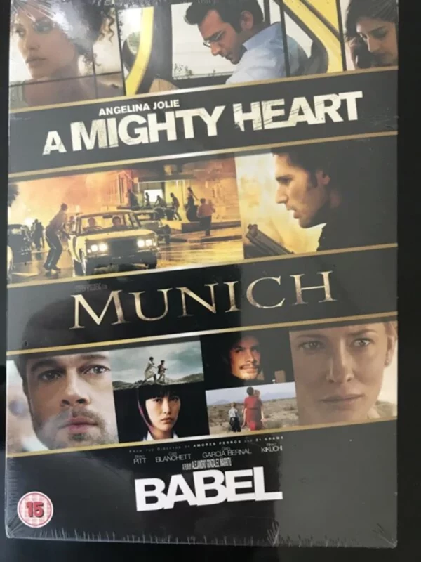 Babel / Munich / A Mighty Heart Brad Pitt 2008 DVD Top-quality Free UK shipping