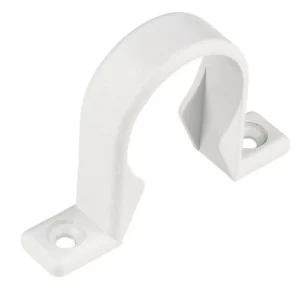 White 32mm ABS Pipe Clip Top-quality Free UK shipping