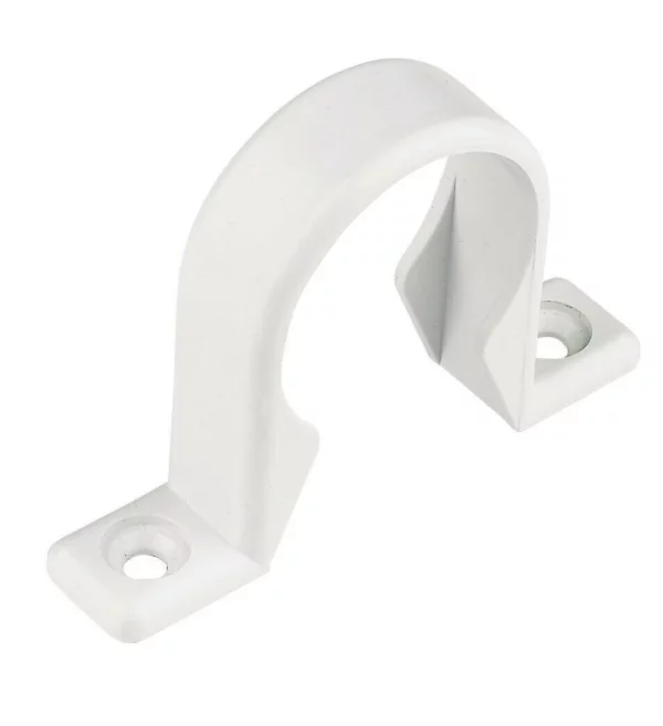 White 32mm ABS Pipe Clip Top-quality Free UK shipping