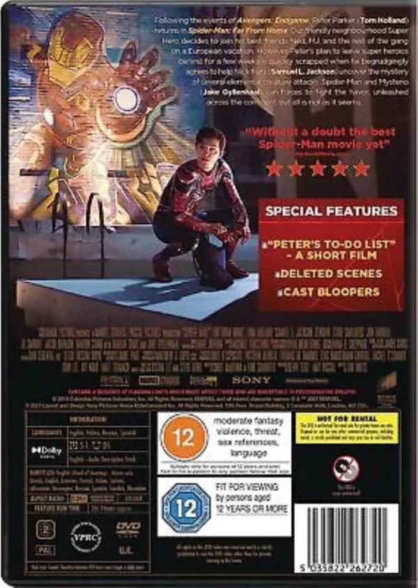 Spider-man: Far From Home 2021 New DVD Top-quality Free UK shipping