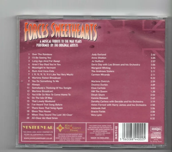 Forces' Sweethearts Various 2013 CD Top-quality Free UK shipping