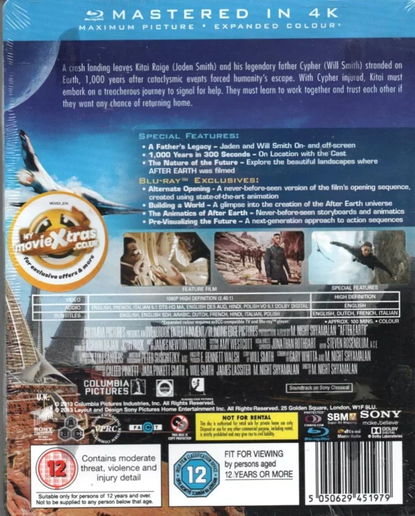 After Earth Will Smith 2013 Blu-ray Top-quality Free UK shipping