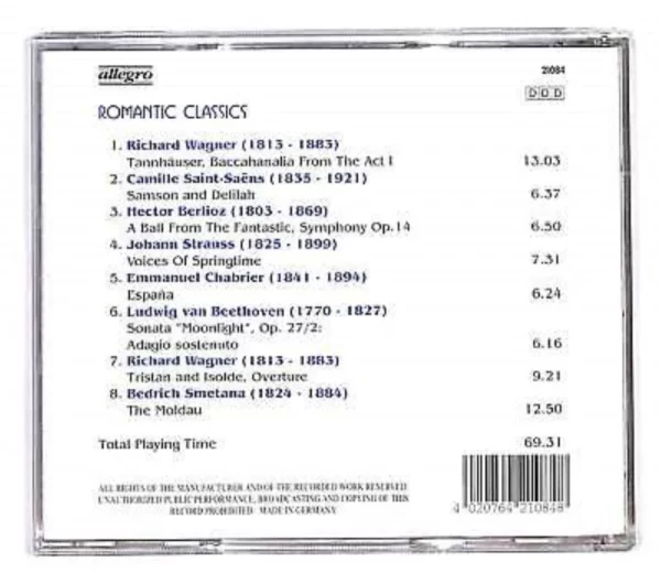 Romantic Classics various CD Top-quality Free UK shipping