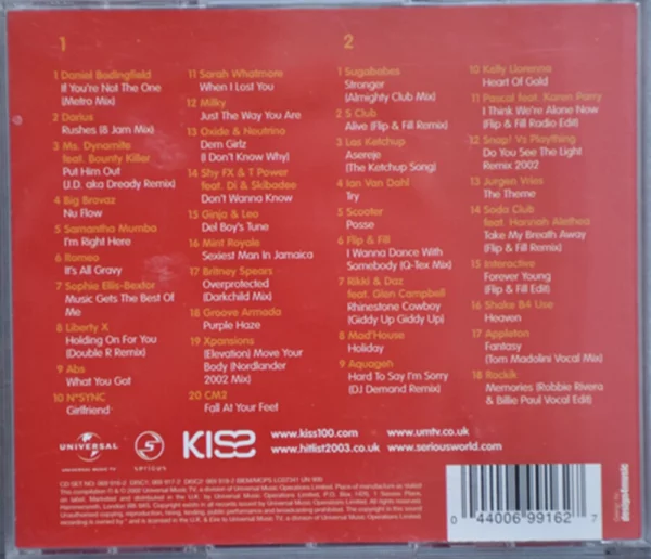 Kiss Hitlist 2003 Various Artists 2002 CD Top-quality Free UK shipping