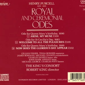 Royal And Ceremonial Odes Henry Purcell 1988 CD Top-quality Free UK shipping