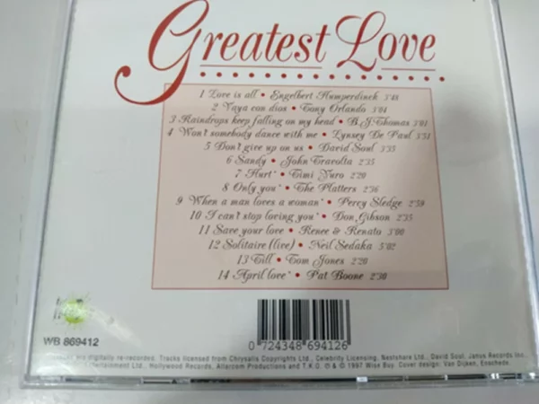 Greatest Love Volume 2 Various 1996 CD Top-quality Free UK shipping