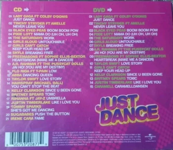 Just Dance The Biggest Pop and Dance Hits Various Artists 2009 CD Top-quality