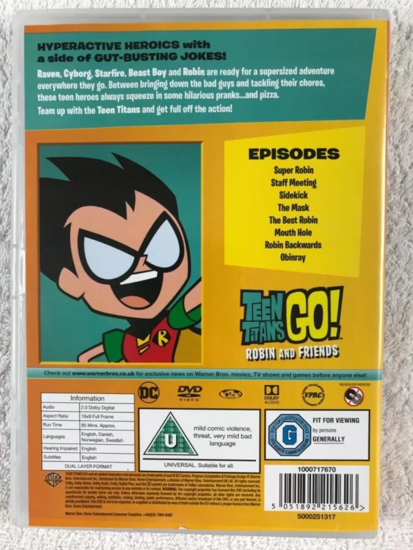 Teen Titans Go!: Robin and Friends DVD Top-quality Free UK shipping