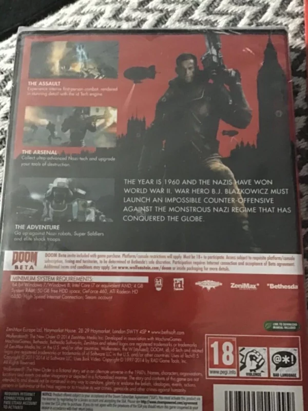 Wolfenstein: The New Order Windows 7,Windows 8 2014 Top-quality