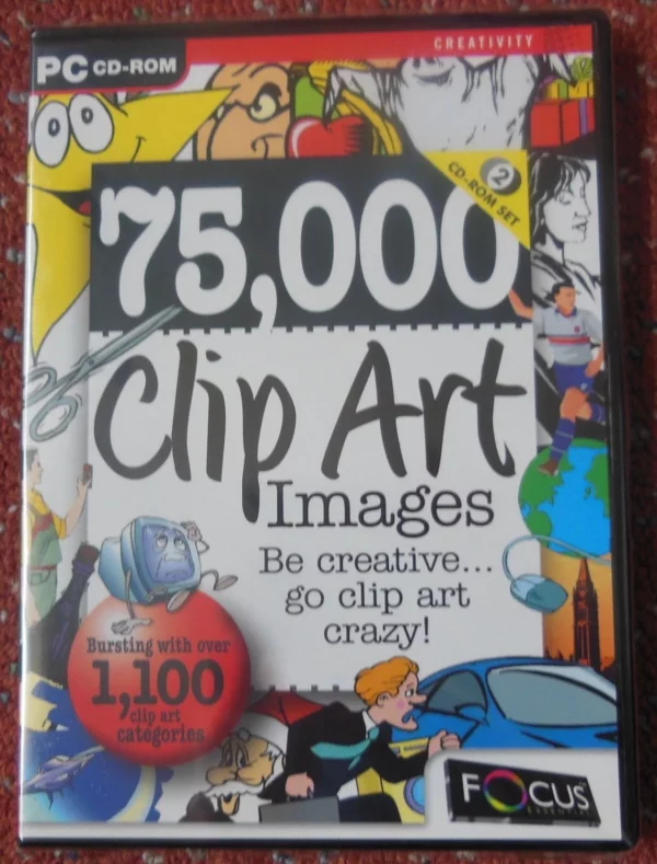 75,000 Clip Art Images windows 95, 98, me, nt, 2000, xp 2002 Top-quality