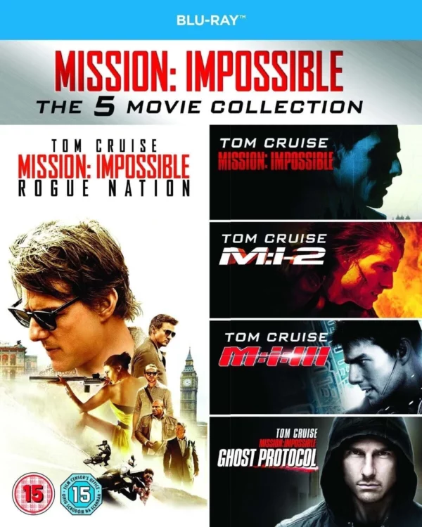 Mission Impossible 1-5 Tom Cruise 2015 Blu-ray Top-quality Free UK shipping