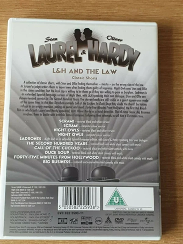 Laurel & Hardy Volume 12 - L & H and the Law/Classic Shorts Stan Laurel 2004 DVD