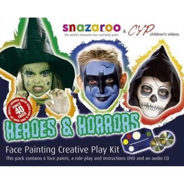 Heroes and Horrors Face Painting Play Kit New DVD Top-quality Free UK shipping