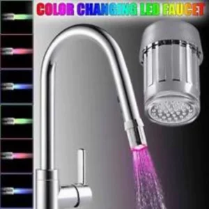 Multi Single LED Colour Changing Faucet Tap Temperature Sensor Light Lamp