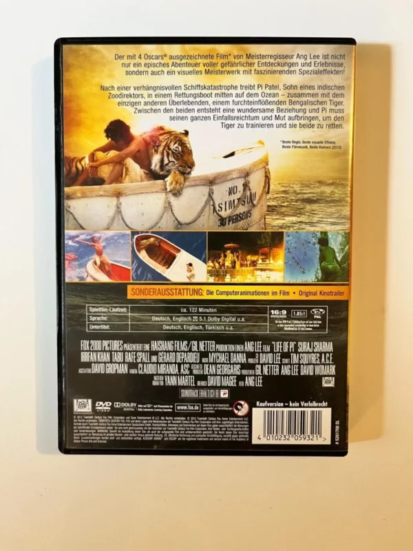 Life of Pi - Schiffbruch mit Tiger 2013 DVD Top-quality Free UK shipping