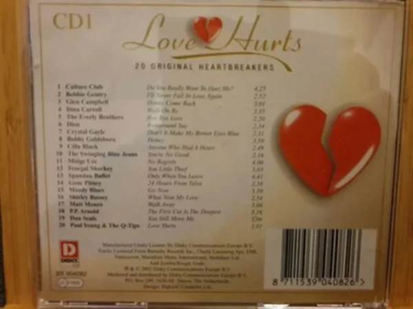 LOVE HURTS 20 ORIGINAL HEARTBREAKERS Various 2002 CD Top-quality