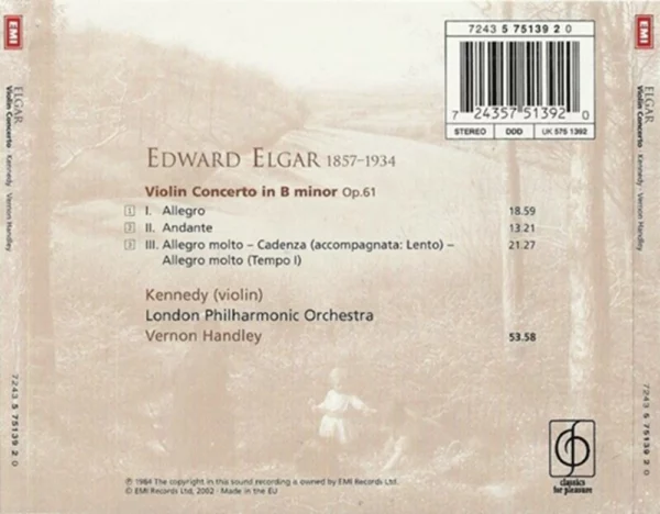 Elgar: Violin Concerto Nigel Kennedy 2002 CD Top-quality Free UK shipping