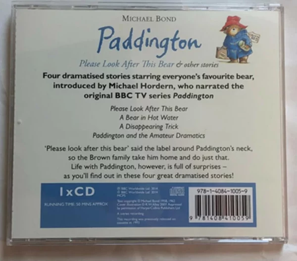 Paddington Please Look After This Bear & Other Stories 2009 CD Top-quality