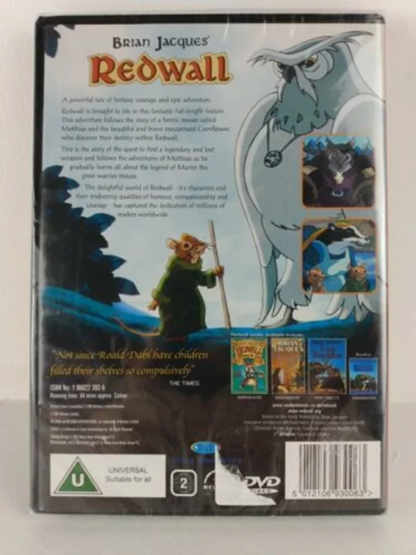 Redwall Brian Jacques 2002 DVD Top-quality Free UK shipping