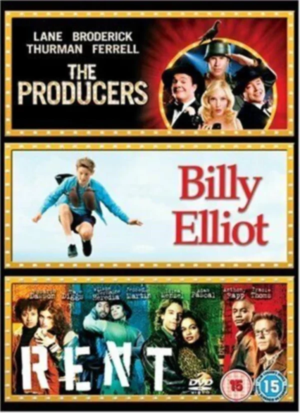 The Producers/Billy Elliott/Rent Nathan Lane 2007 New DVD Top-quality