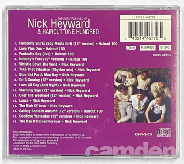 The Greatest Hits Of Nick Heyward & Haircut 100 1996 CD Top-quality