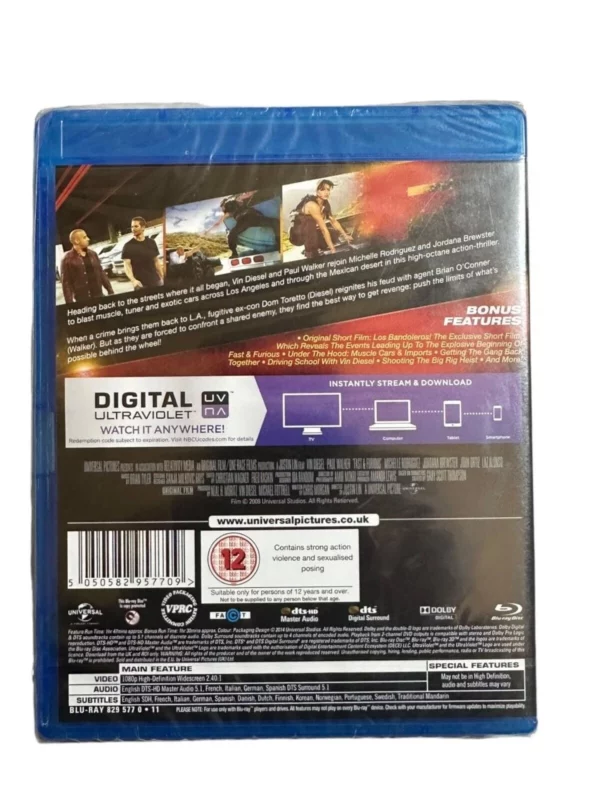 Fast & Furious Vin Diesel 2014 Blu-ray Top-quality Free UK shipping