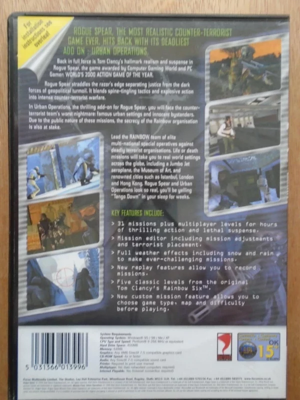 Tom Clancy's Rainbow Six: Rogue windows 95, 98, me, xp 2000 Top-quality