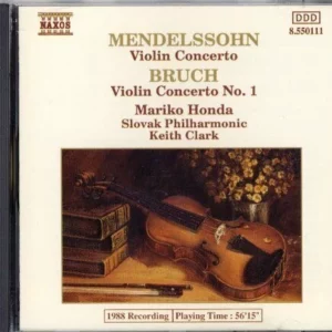 MENDELSSOHN: Violin Concerto + BRUCH: Violin Concerto No. 1 Various 1988 CD