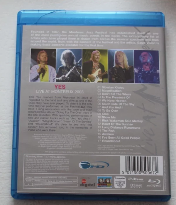 Yes , live at Montreux 2003 2008 Blu-ray Top-quality Free UK shipping